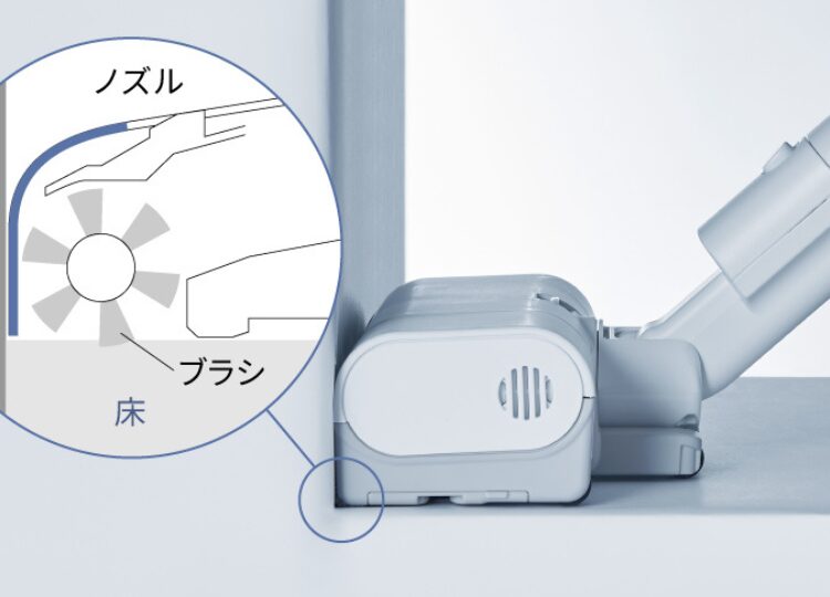 Panasonic セパレート型コードレススティック掃除機 MC-NX810KM　壁際掃除