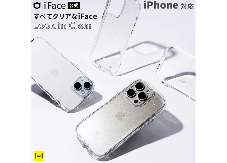 iFace Look in Clear オールクリアケース(クリア/ラメ)画像