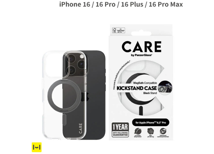 CARE by PanzerGlass Feature Case Kickstand & MagSafe(Black)画像